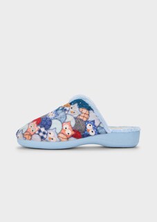 Pluchen pantoffels met uilmotief thumbnail 5