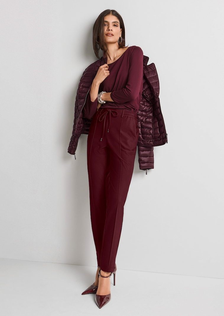 Pantalon stretch à taille coulissée