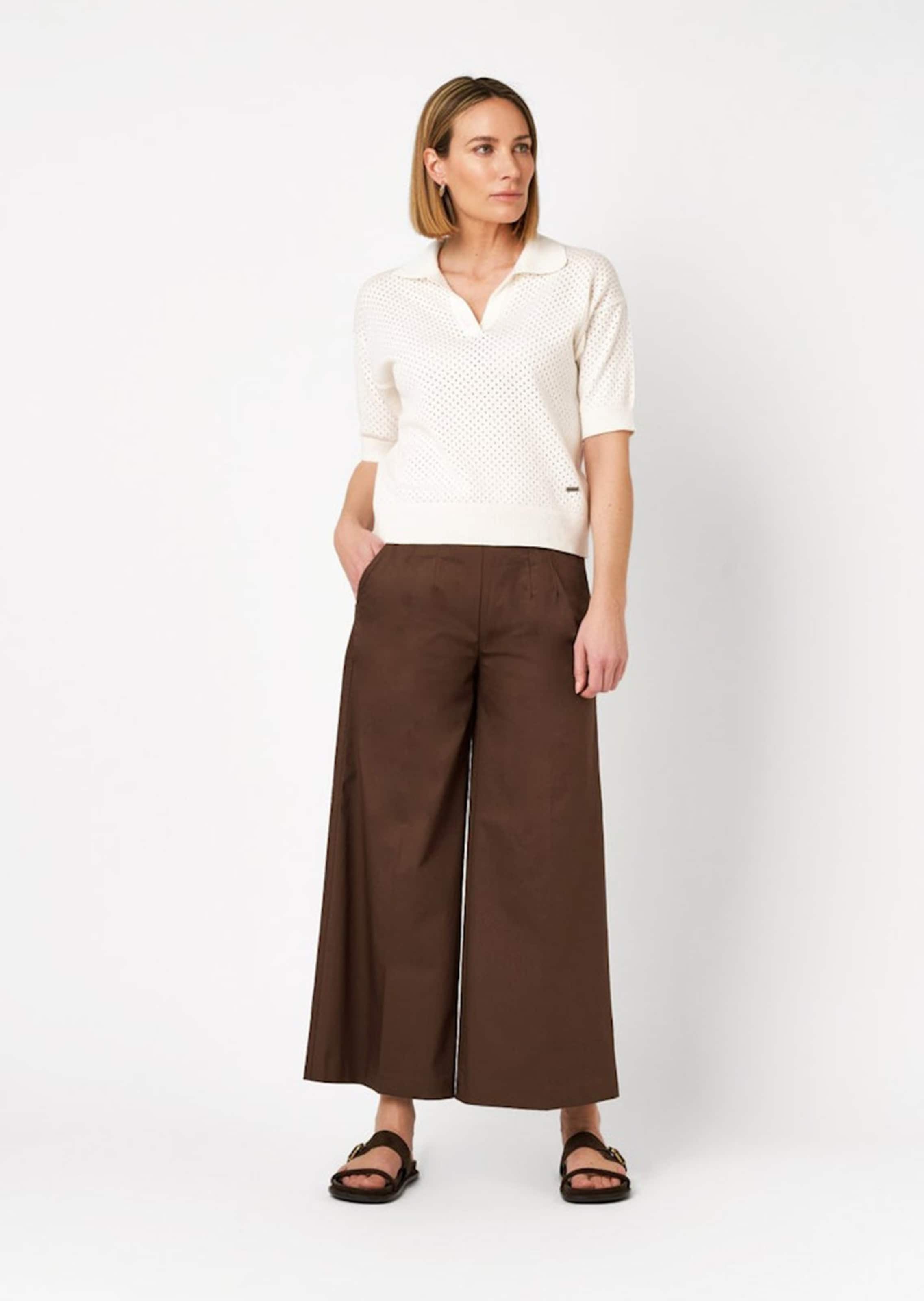 Luchtige culotte met gladde, elastische tailleband
