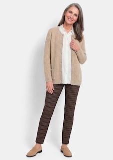 Strickjacke mit Merinowolle im Zickzack-Muster thumbnail 2