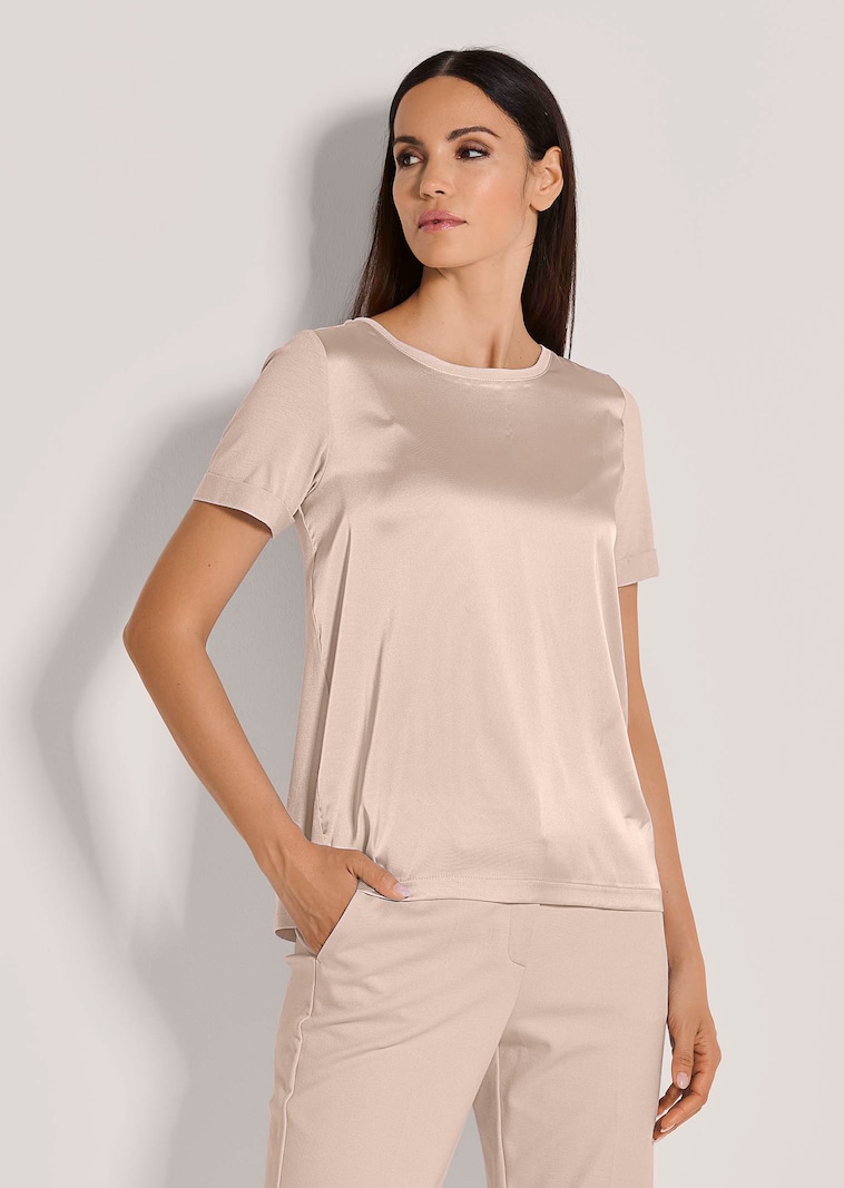Blusen-Shirt mit kurzen Ärmeln