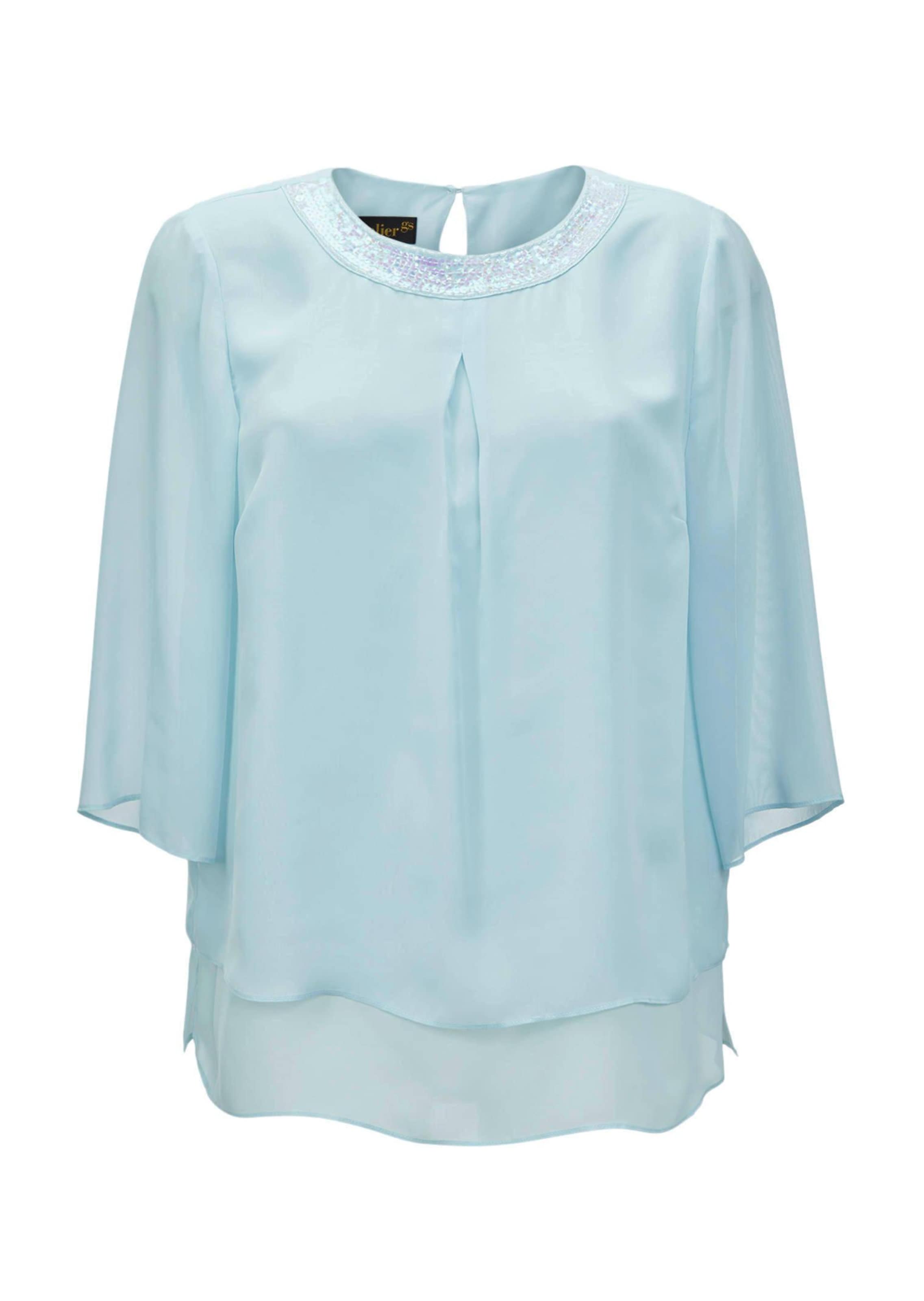 Luftige Chiffonbluse mit Pailletten