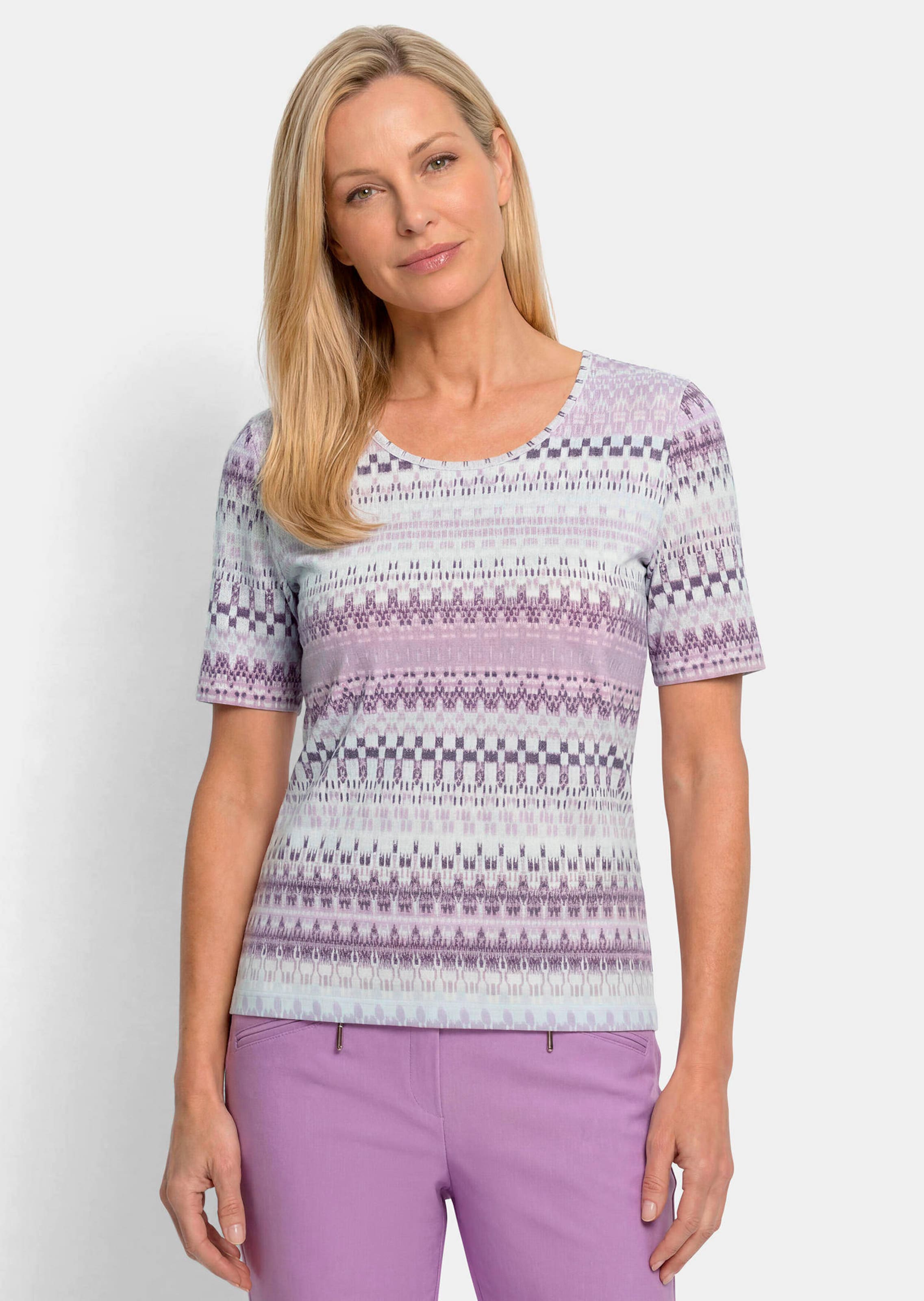 Jersey shirt met geometrische all-over print