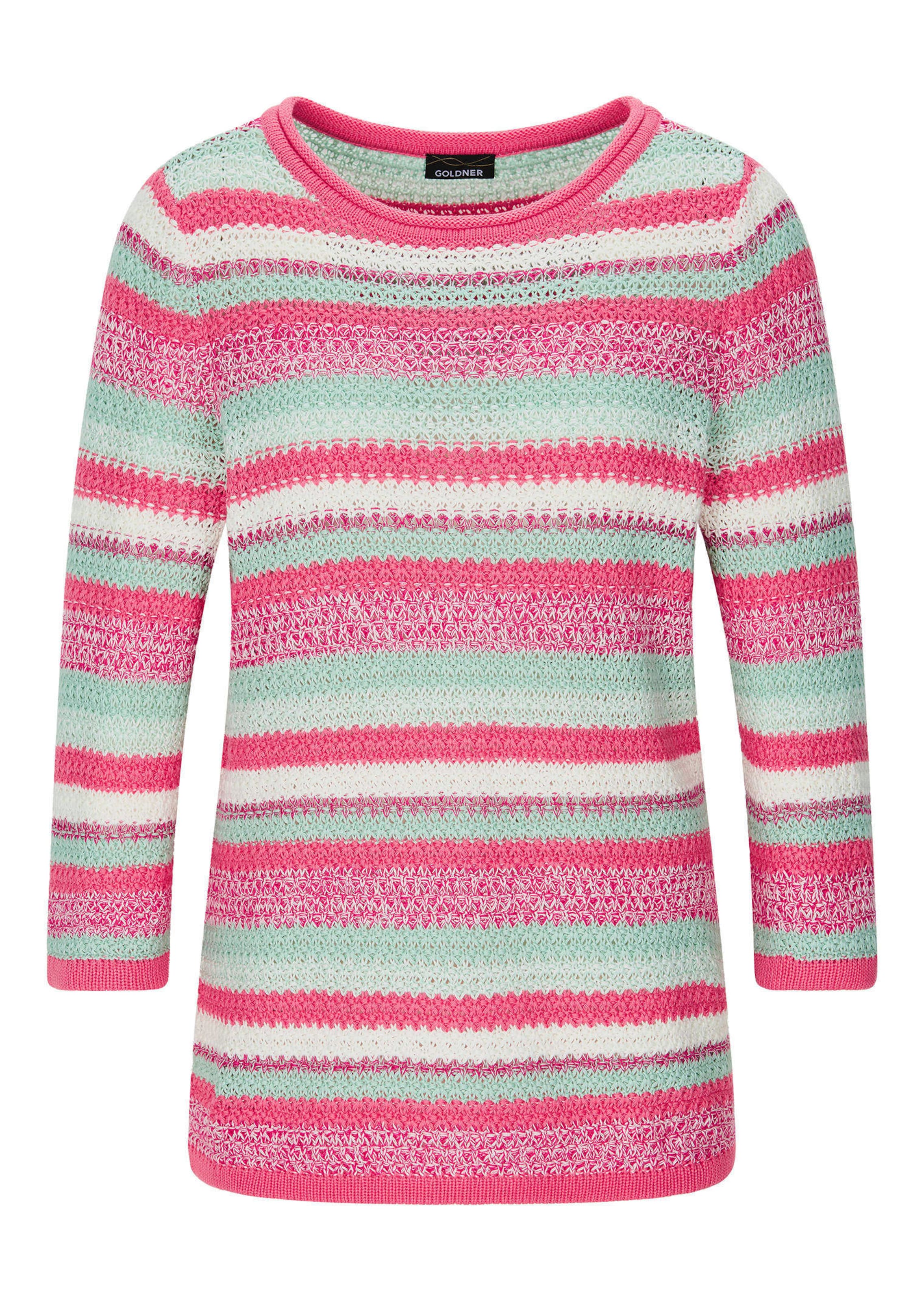 Ringelpullover mit U-Boot-Ausschnitt