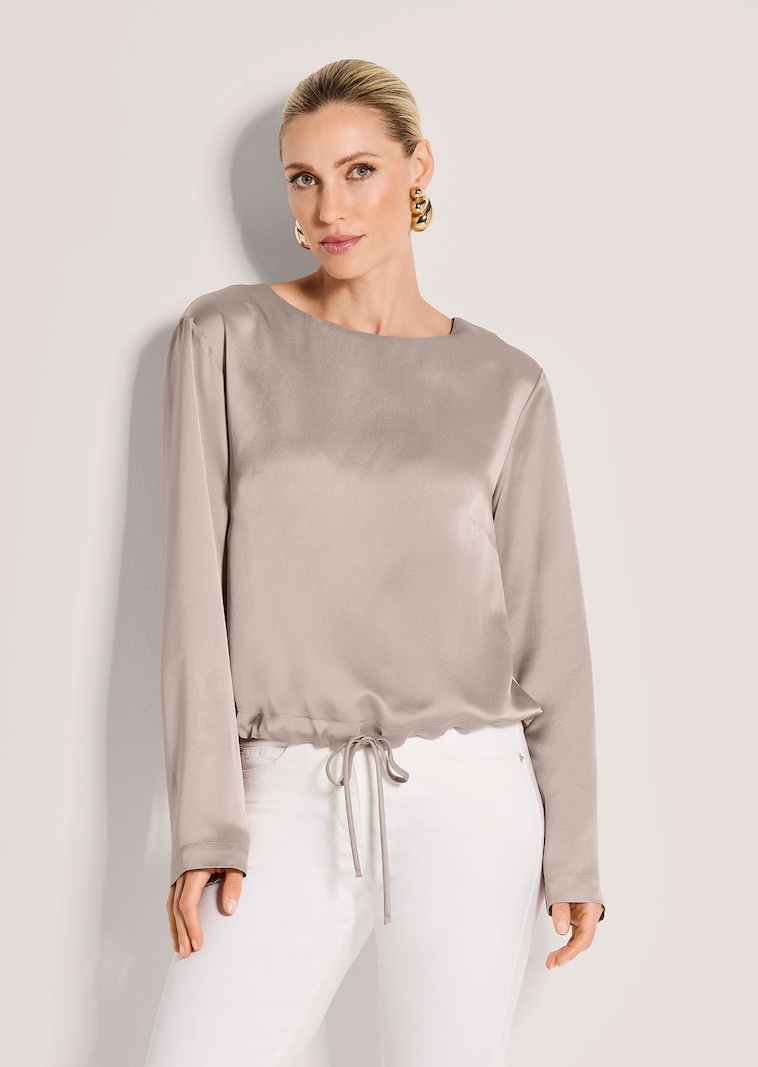 Satinbluse mit Tunnelzug