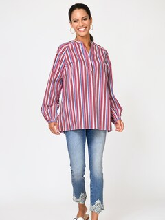 Bluse mit verschiedenfarbenen Streifen thumbnail 2