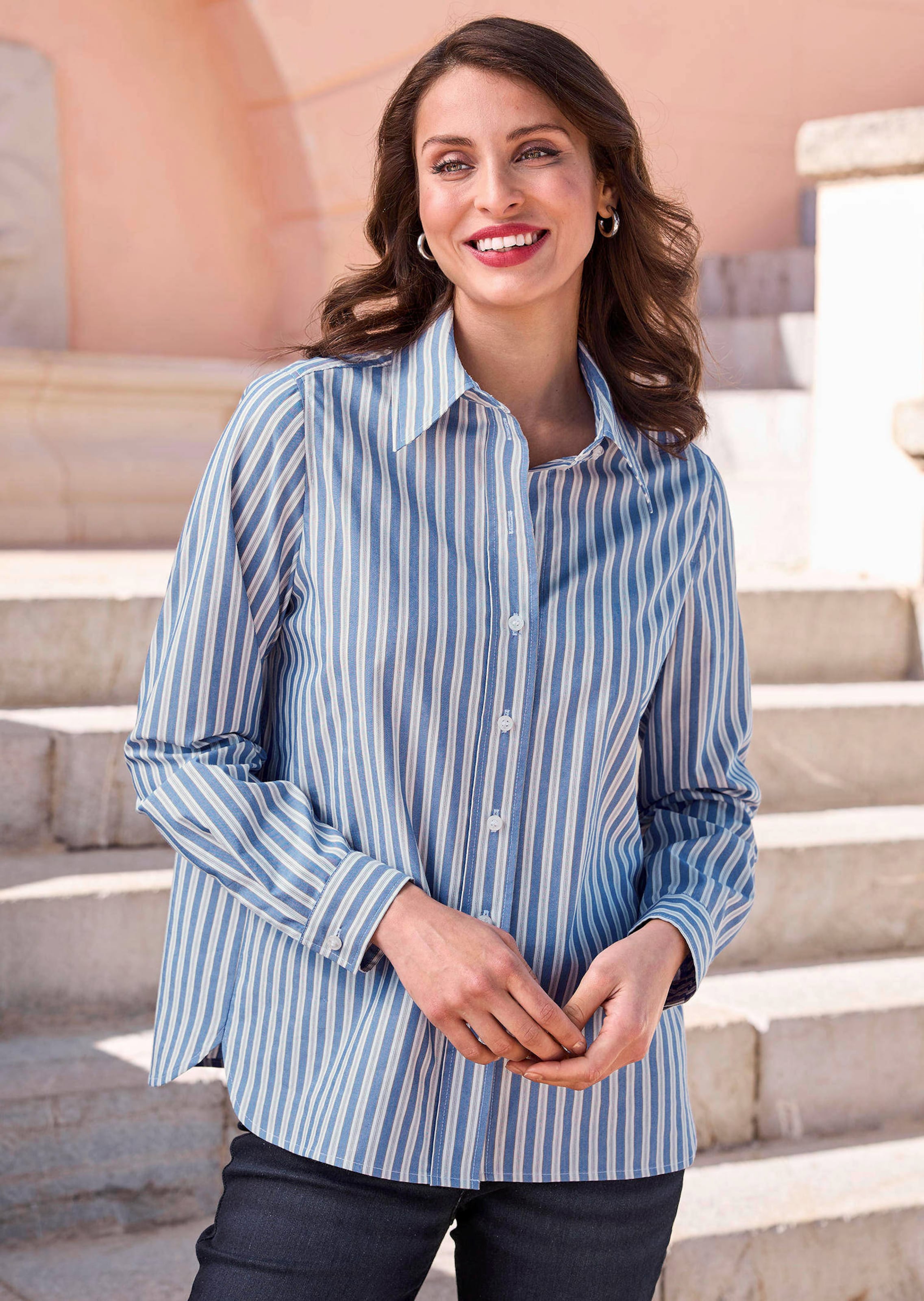 Oversized gestreepte blouse