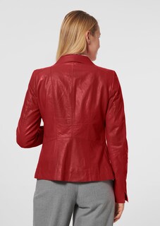 Nappa leather jacket with structured sections thumbnail 4
