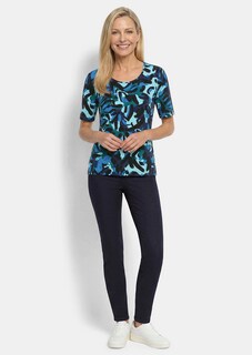 Viskoseshirt mit künstlerischem Print thumbnail 2