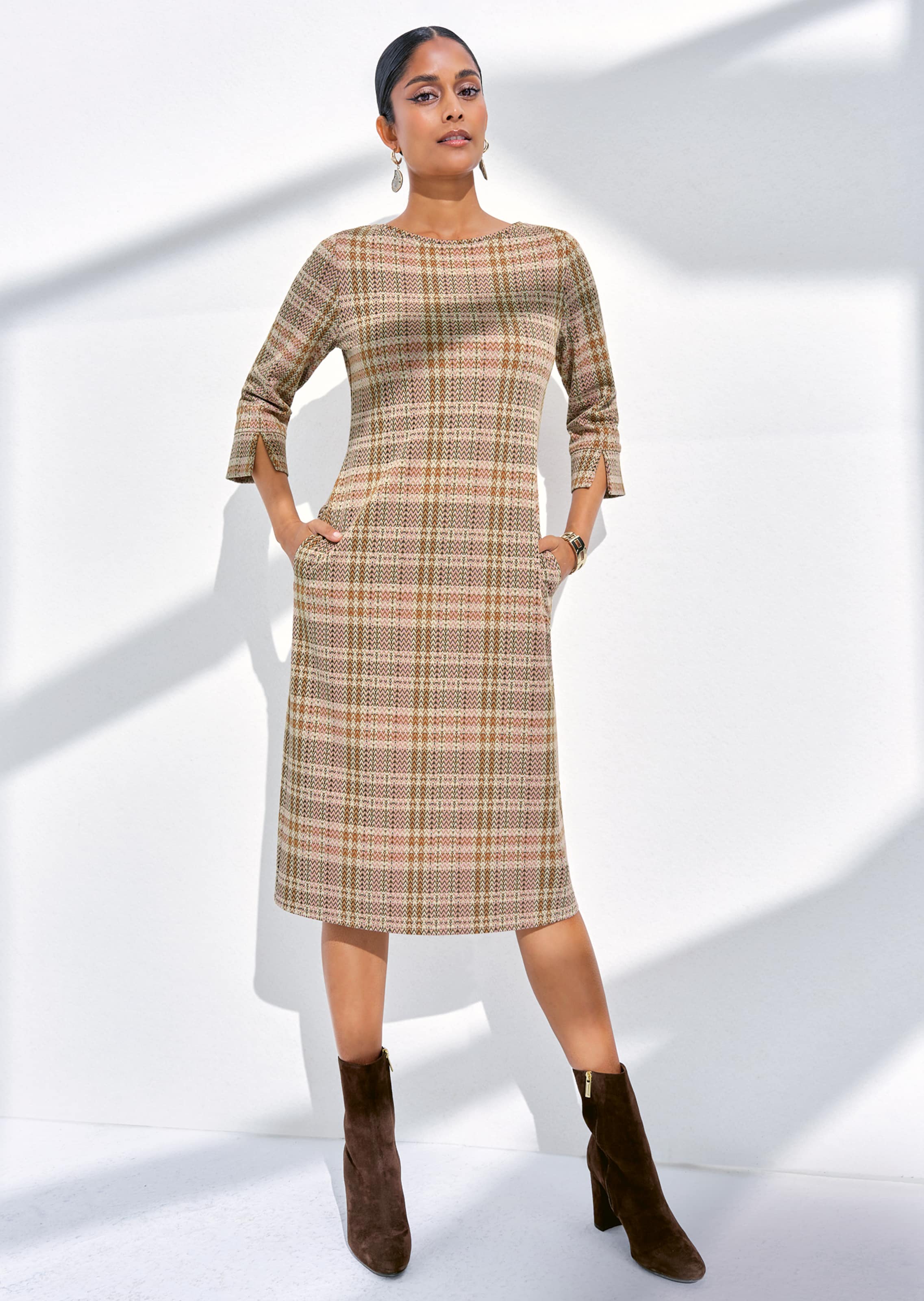 Kleid mit 3/4-Ärmeln