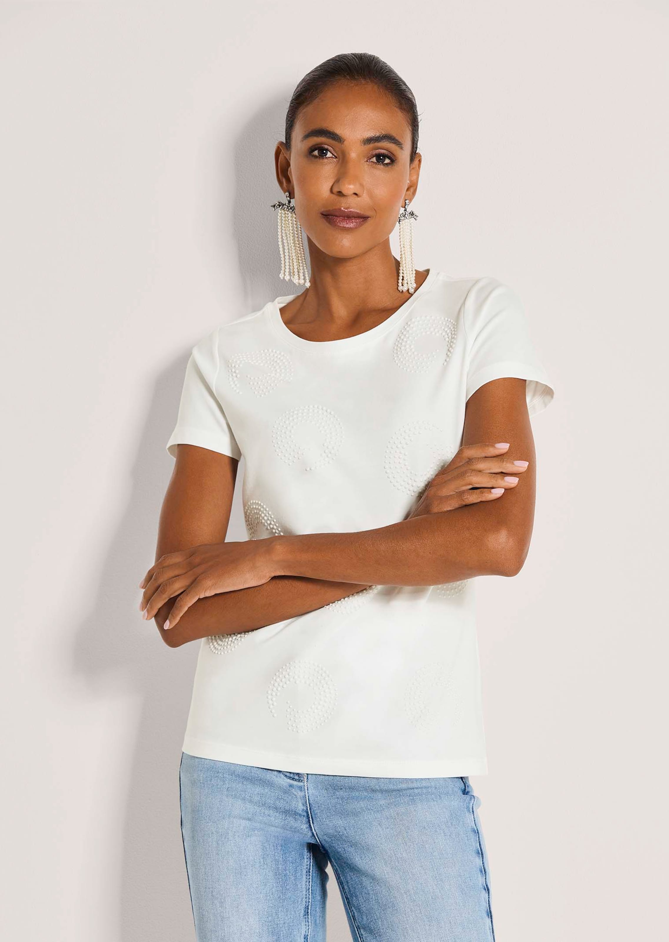 T-shirt avec pierres fantaisie