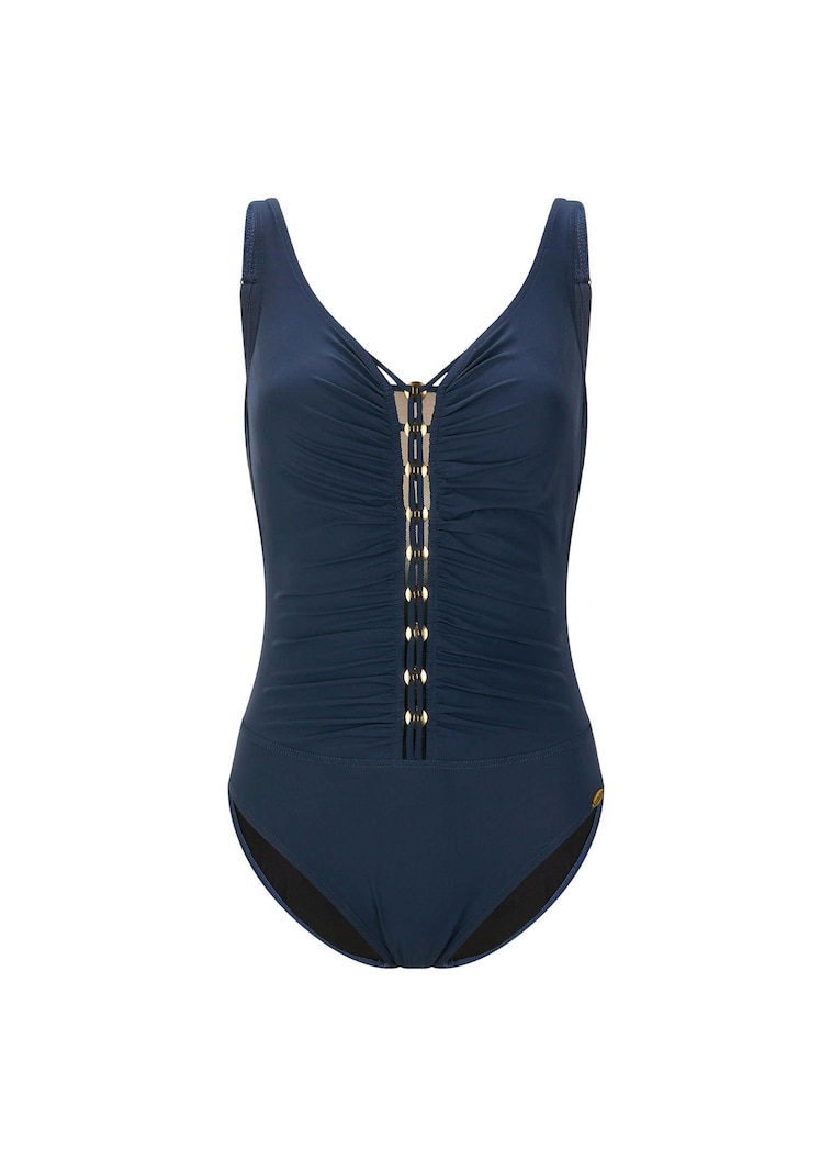 Badeanzug mit eleganter Raffung