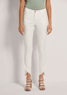 Slim-fit jeans with frayed hem thumbnail 2
