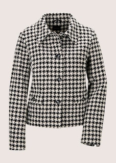 Korte blazer met pied-de-poule-motief thumbnail 7