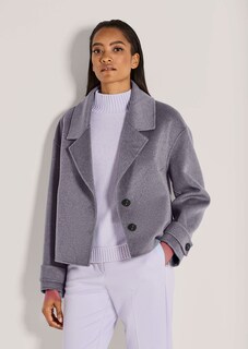 Kurze Doubleface-Wolljacke mit Kaschmir-Anteil thumbnail 2