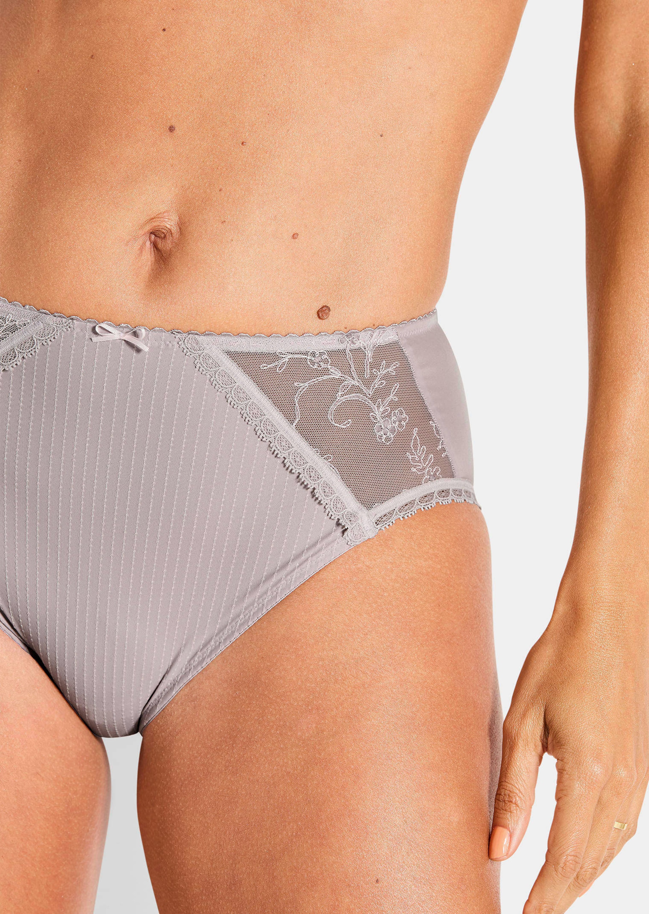 Slip taille haute avec dentelle thumbnail 3