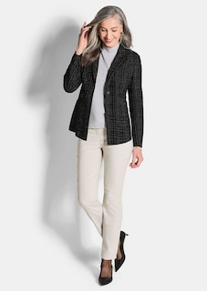 Jersey blazer in tweedlook thumbnail 2