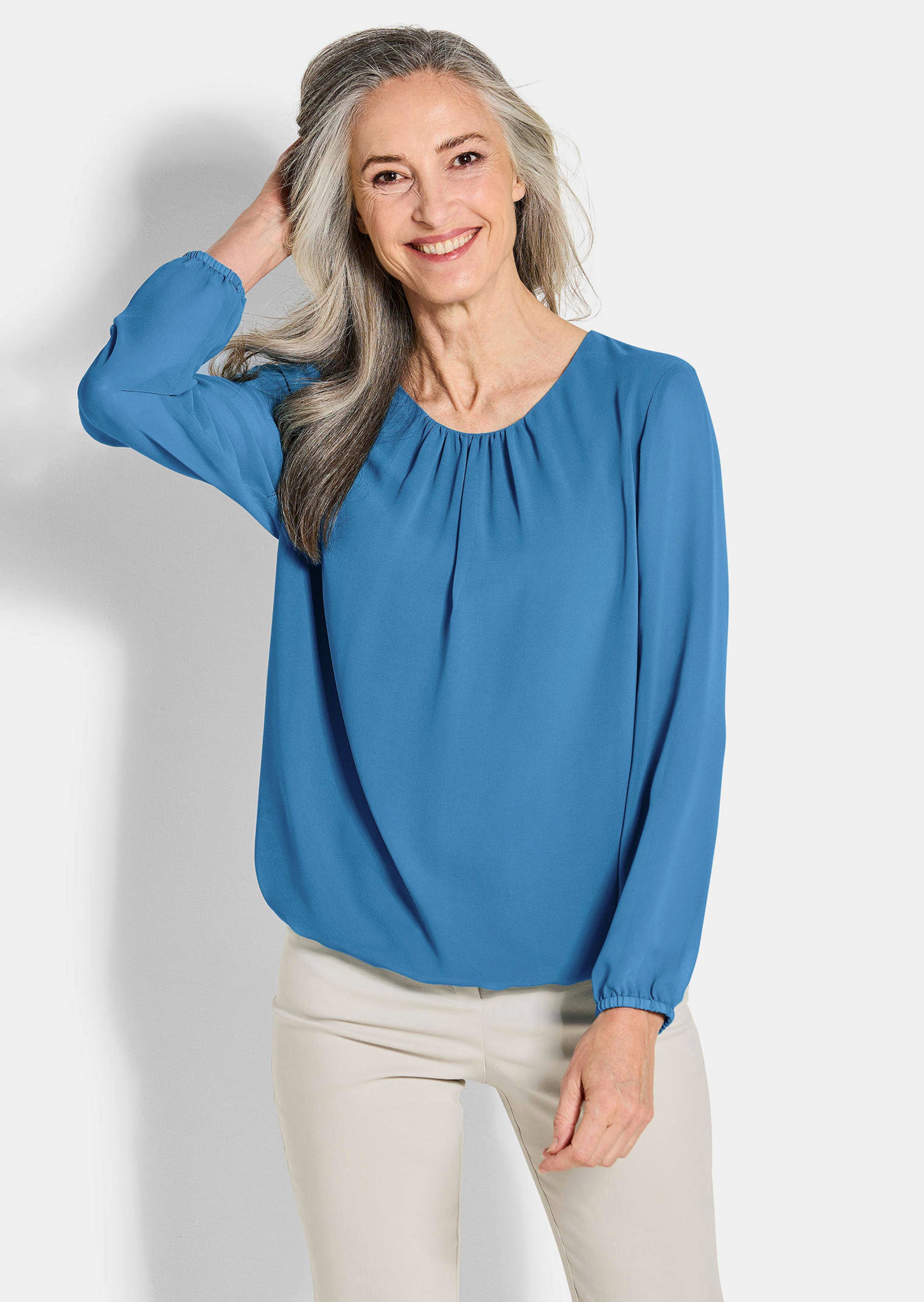 Elegante blouse van chiffon