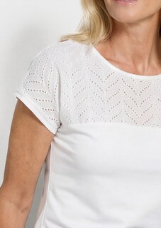 Shirt met kant van katoen en jersey thumbnail 5