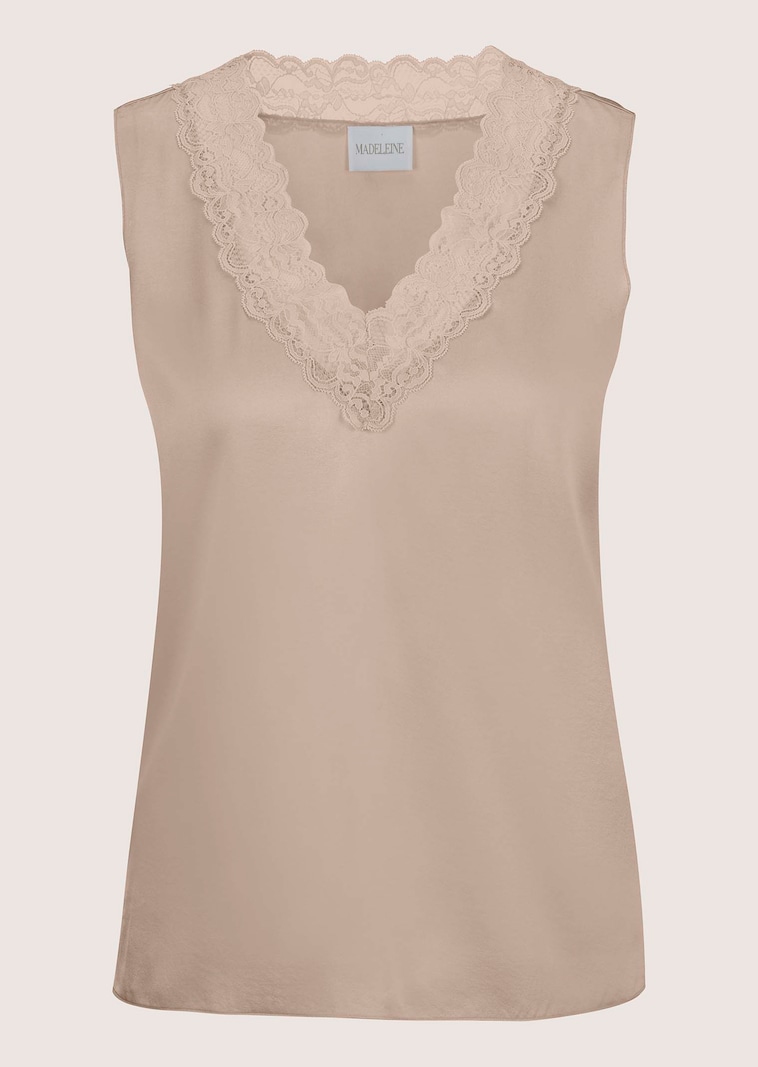 Stretch silk camisole top