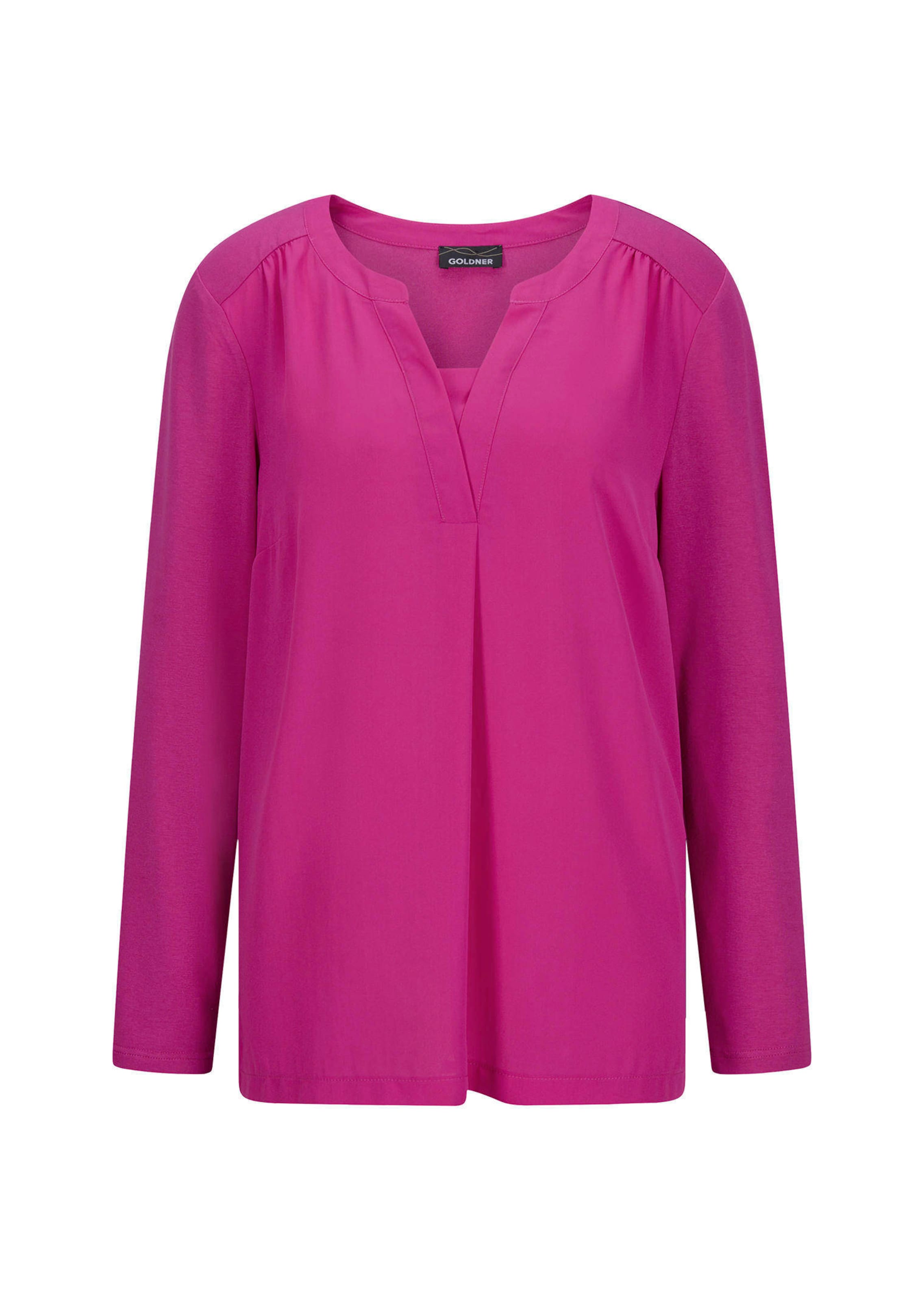 Blusenshirt mit Chiffon-Einsatz