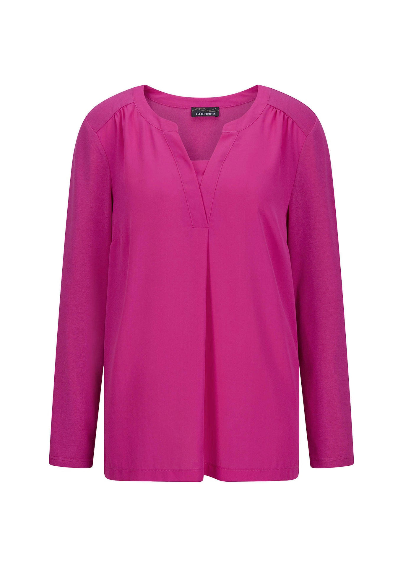 Élégante blouse en jersey et mousseline