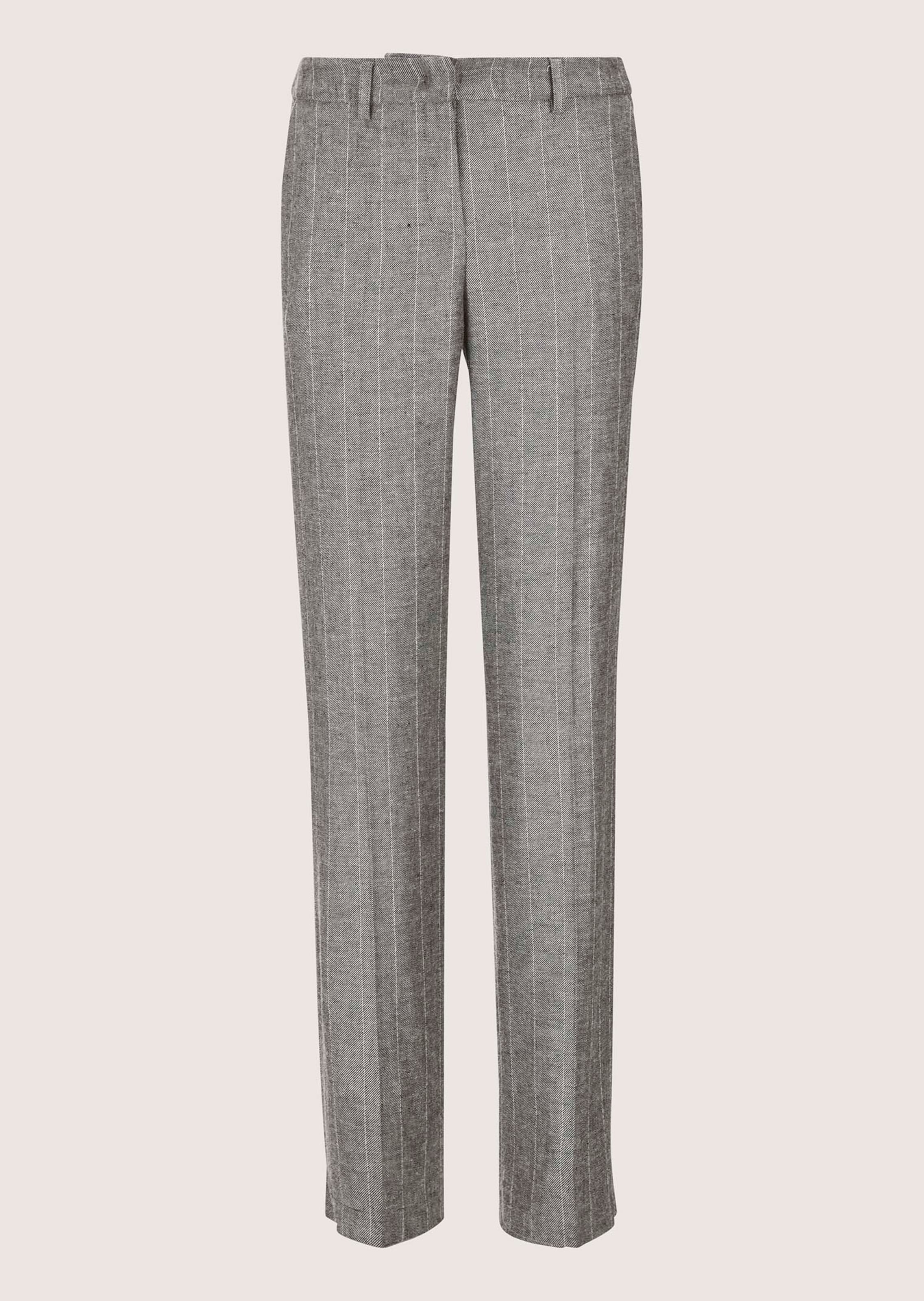 Nadelstreifen-Hose mit Bügelfalten