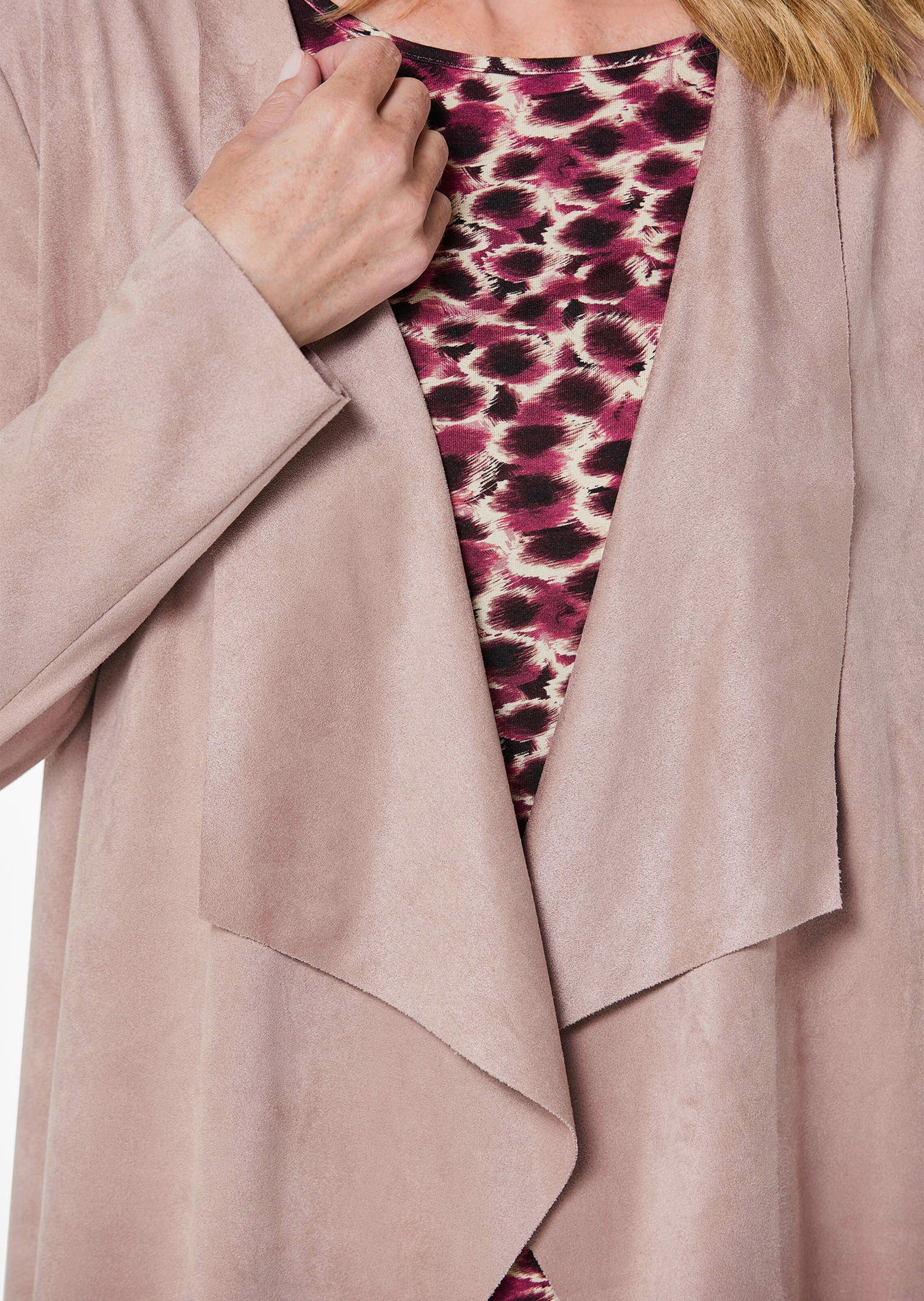 Jacke in Velours-Optik mit Wasserfallkragen thumbnail 5