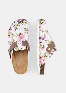 Leder-Clogs mit Blumenprint thumbnail 2