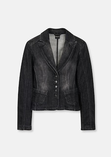 Denim blazer with washed effects thumbnail 7