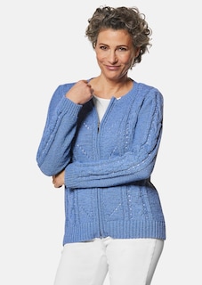 Bändchengarn-Strickjacke mit schönen Details thumbnail 1