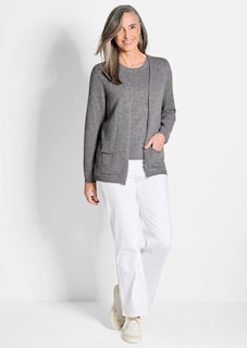Kaschmir-Longstrickjacke thumbnail 2