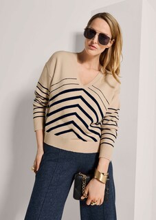 Sportiver Strickpullover mit Streifenmuster thumbnail 5