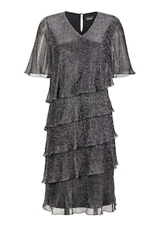 Kleid aus glänzendem Plissée thumbnail 6
