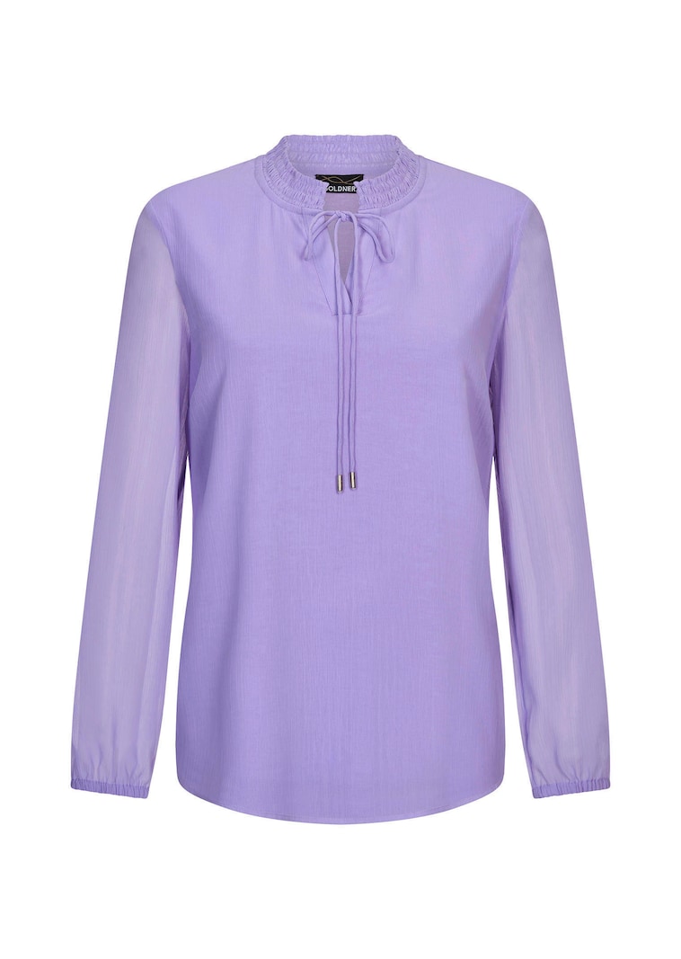 Chiffonbluse mit femininem Ausschnitt