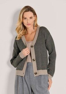 Strickjacke mit Jacquard-Muster thumbnail 2