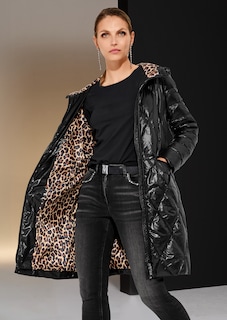Steppjacke mit Kapuze und Leo-Futter thumbnail 1