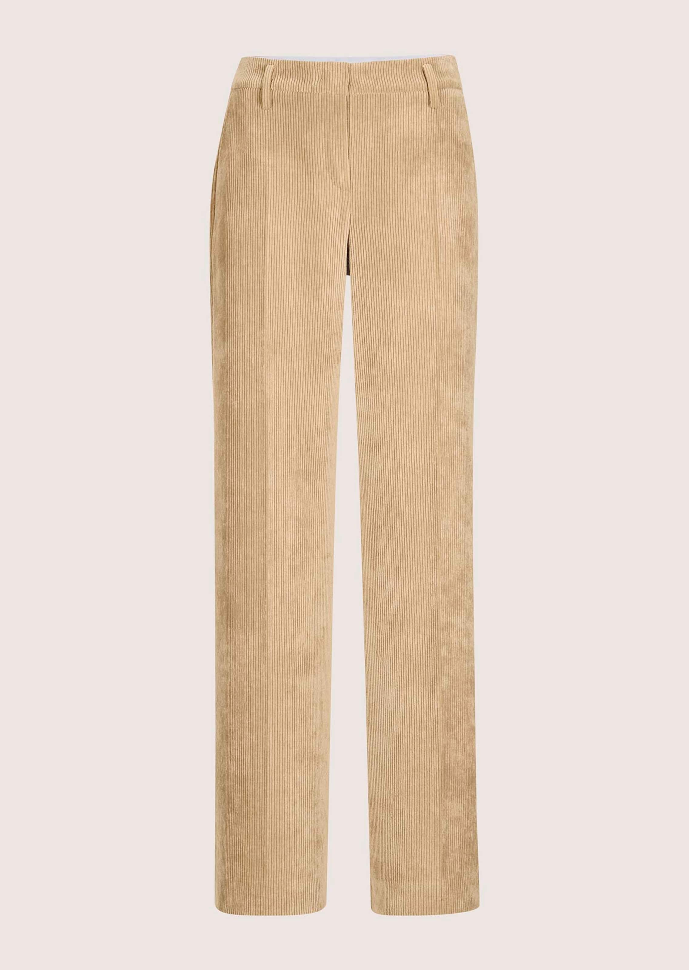 Weite Cordhose mit Bügelfalten