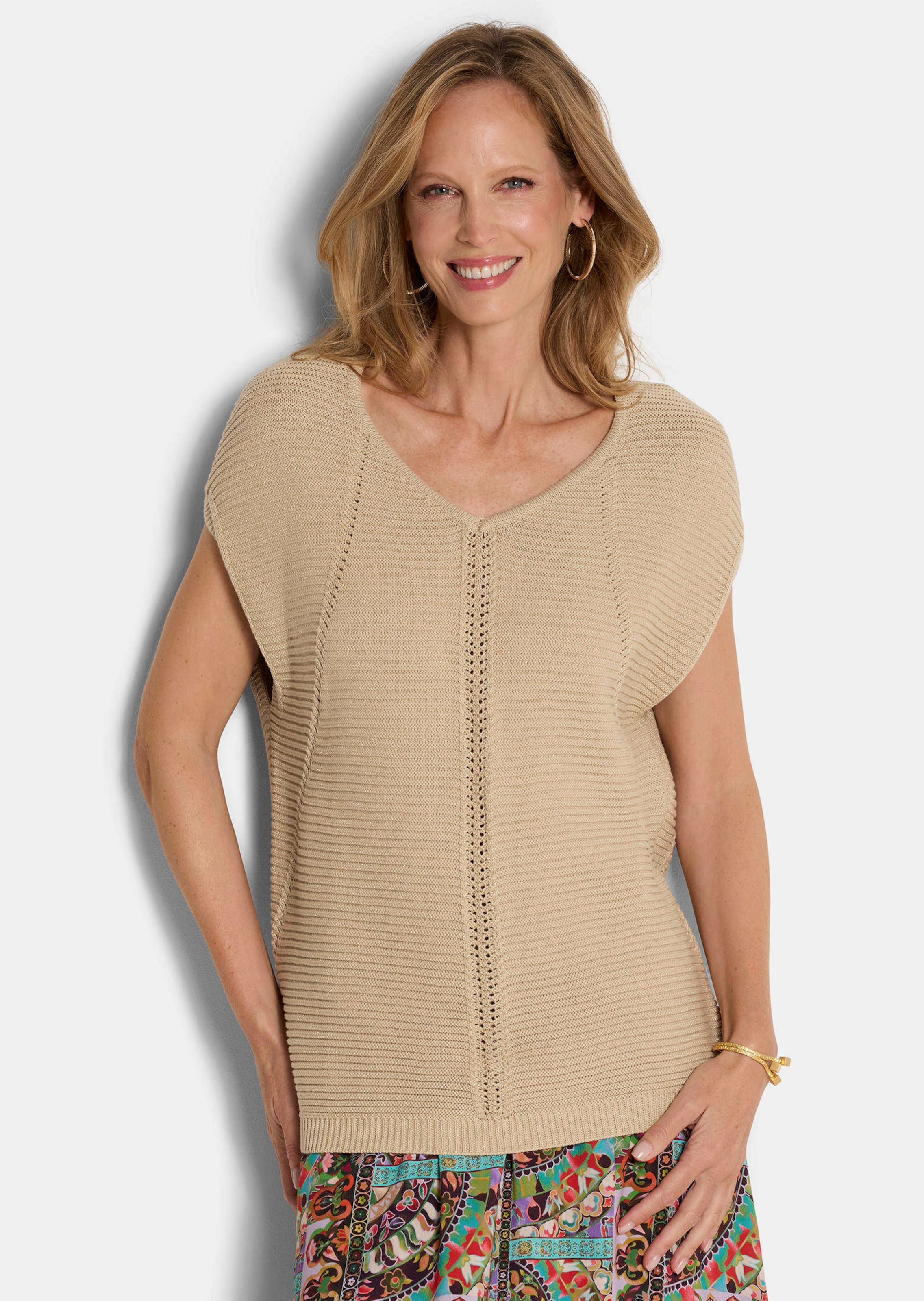 Chique tricot pullover met een stijlvolle glans