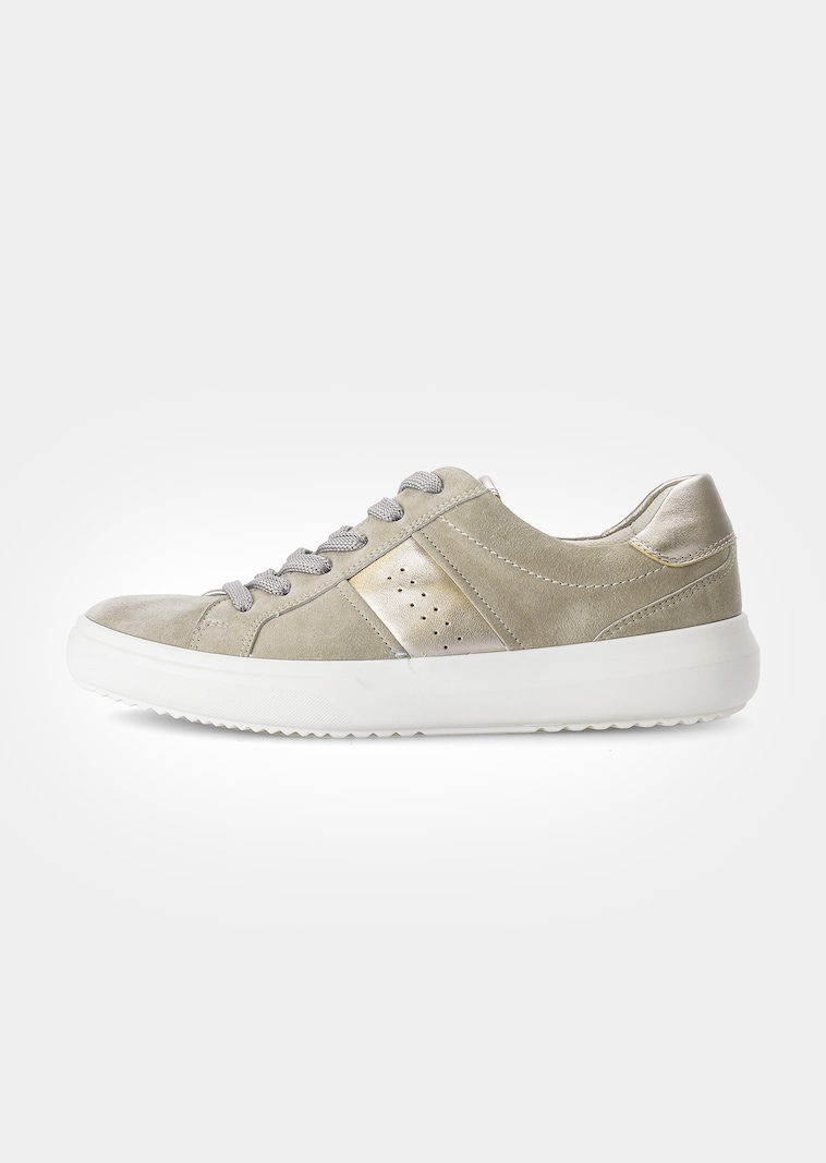 Sneaker aus samtigem Leder