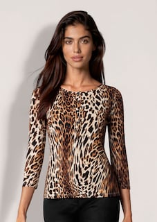 Shirt met luipaardprint en 3/4-mouwen thumbnail 2