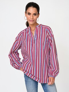 Bluse mit verschiedenfarbenen Streifen thumbnail 4