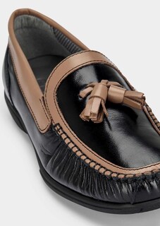 Leder-Mokassins mit dekorativer Tassel thumbnail 3