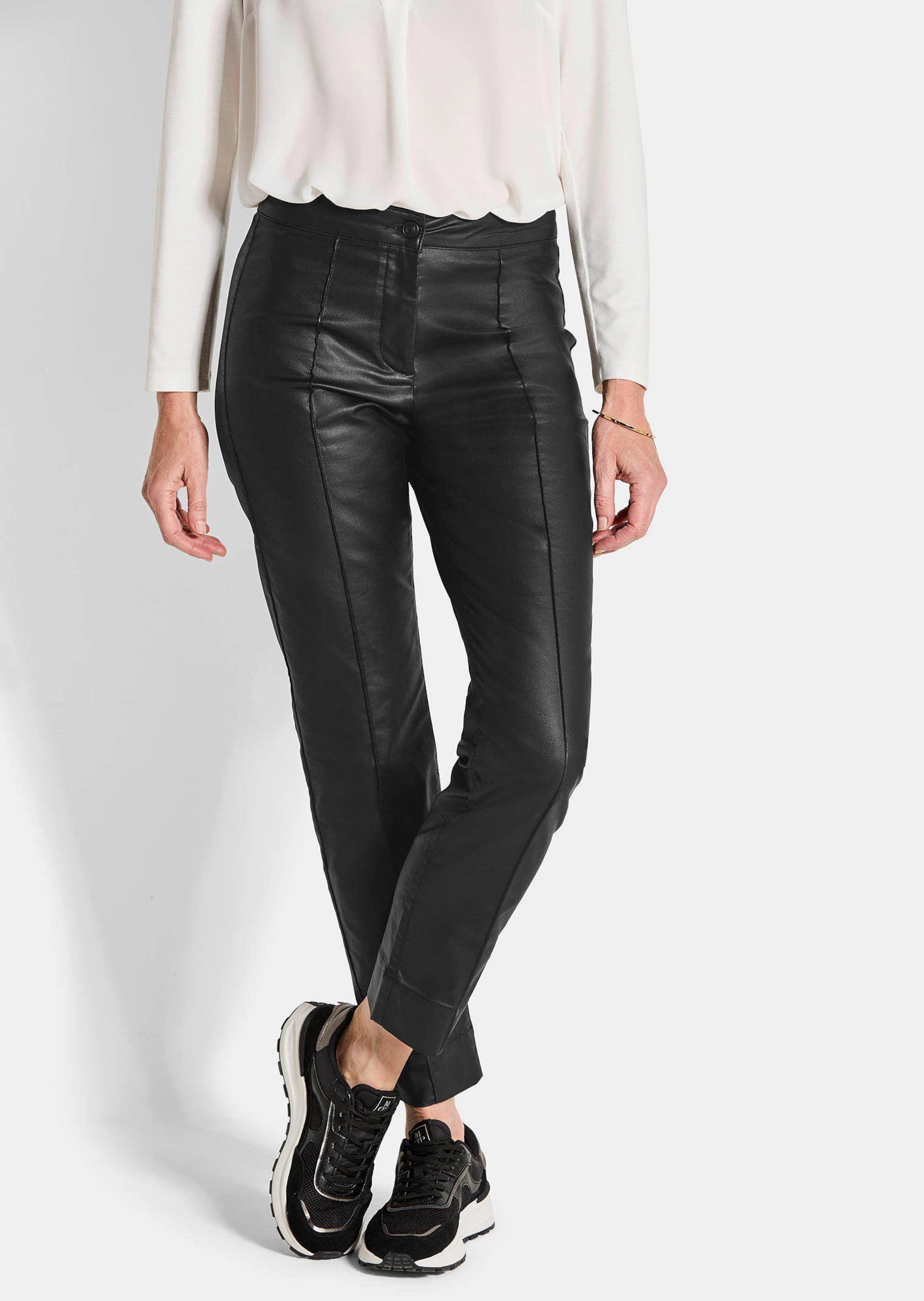 Pantalon BELLA avec revêtement aspect cuir