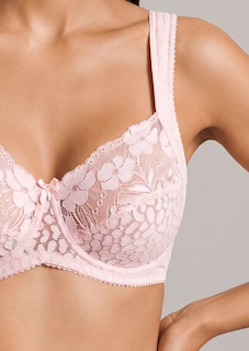 Soutien-gorge à armatures avec jacquard et dentelle thumbnail 4