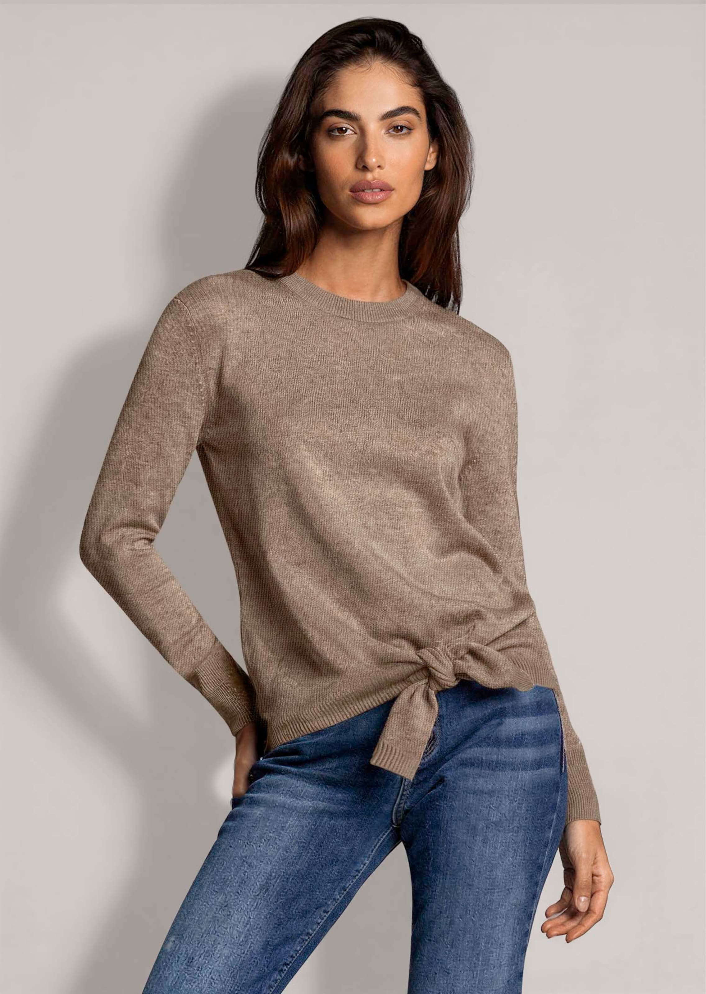 Kaschmirpullover mit Zierknoten