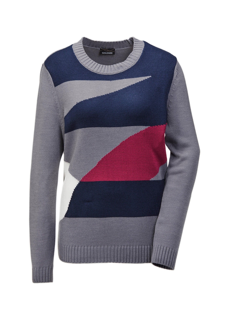 Attraktiver Intarsienpullover