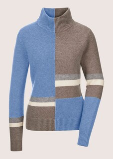 Stehkragen-Pullover mit Intarsien thumbnail 7