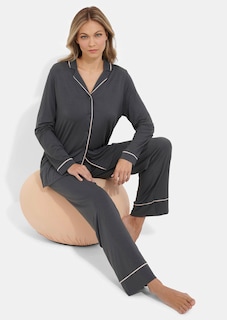 Pyjama avec col à revers thumbnail 3