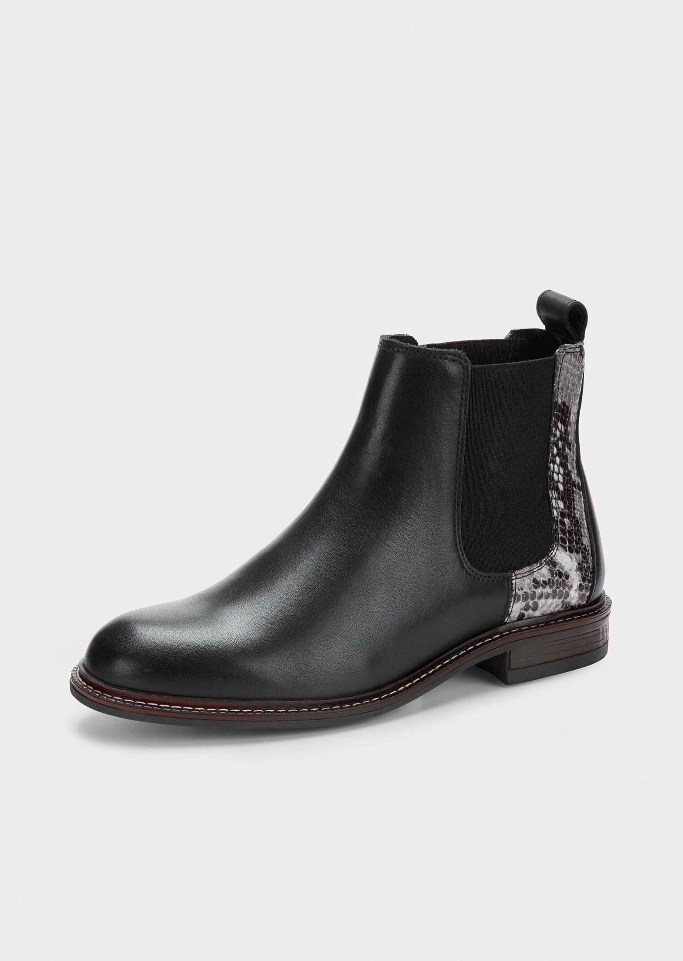 Chelsea-boots in slangenlook